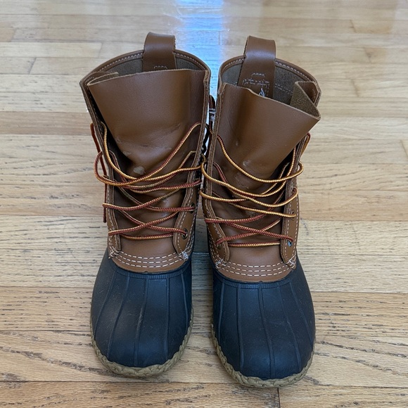 L.L. Bean Brown and Black Lace Up Boots